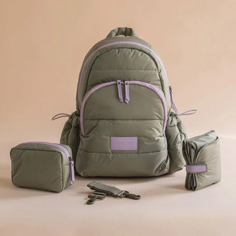Avery Row Changing Backpack - Olive Green