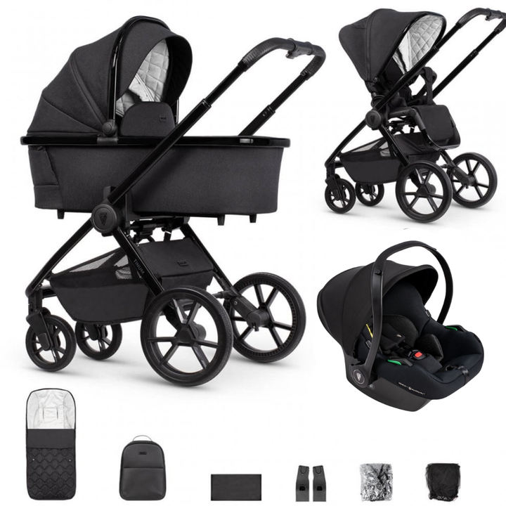 Venicci Tinum Edge 3in1 Travel System Inc Cosmo Car Seat - Raven