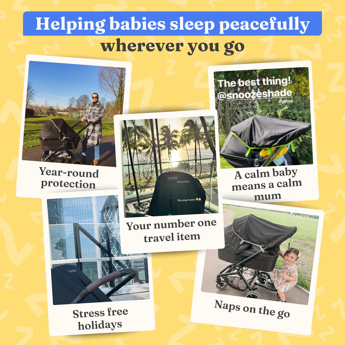 Snoozeshade Original Deluxe Sun Shade - Grey