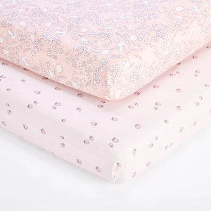 Tutti Bambini Bedside Crib 2 Pack Fitted Sheets - Tiny Tails