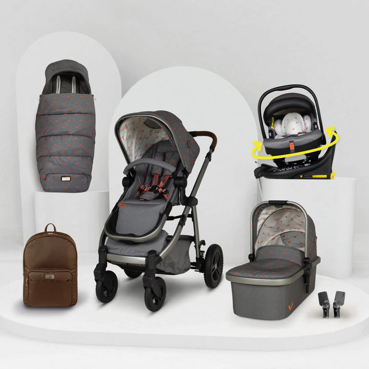 Cosatto Wow 3 Rotating Everything Travel System Bundle - Foxling