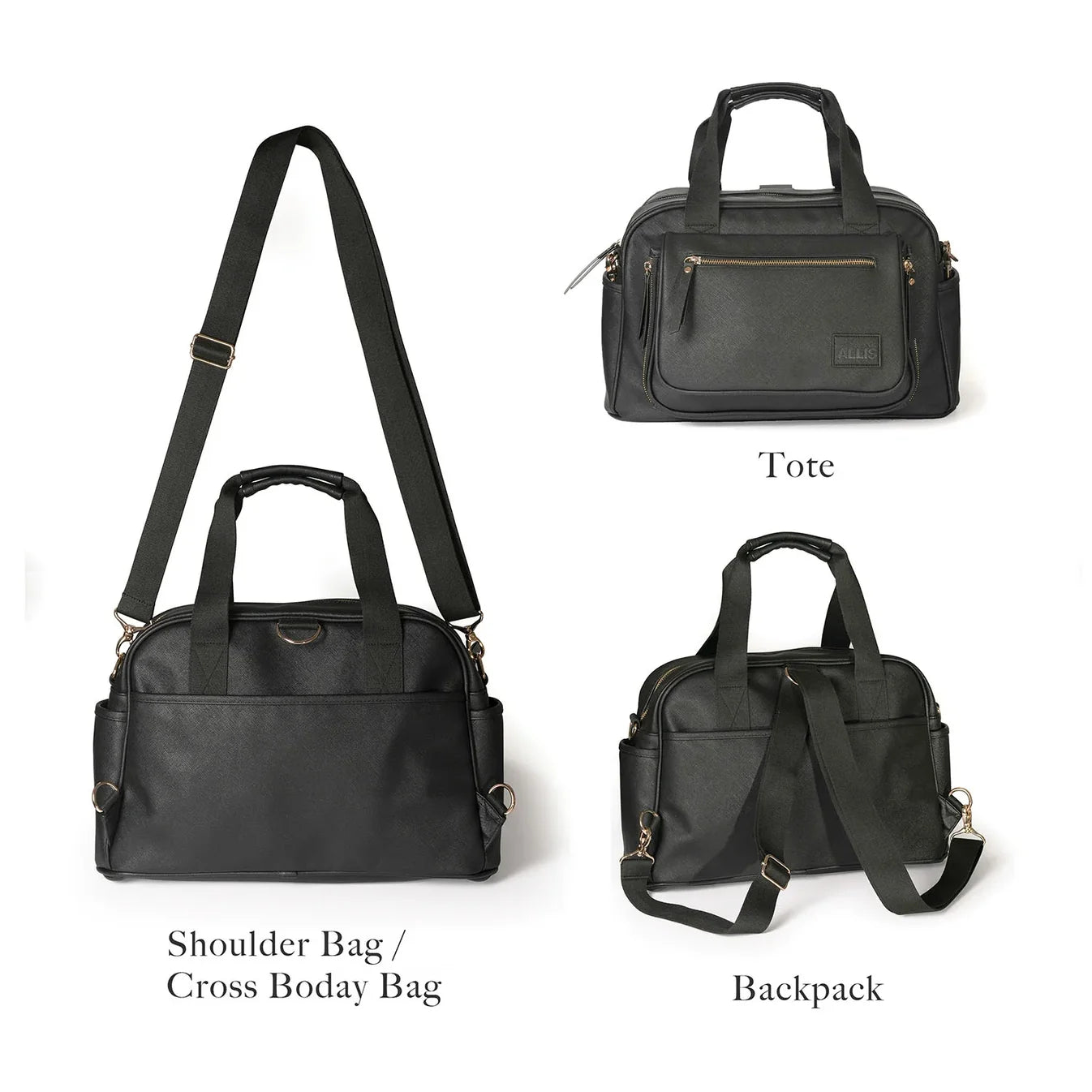 Kiin Allis Baby Plus Changing Bag & Changing Mat - Black