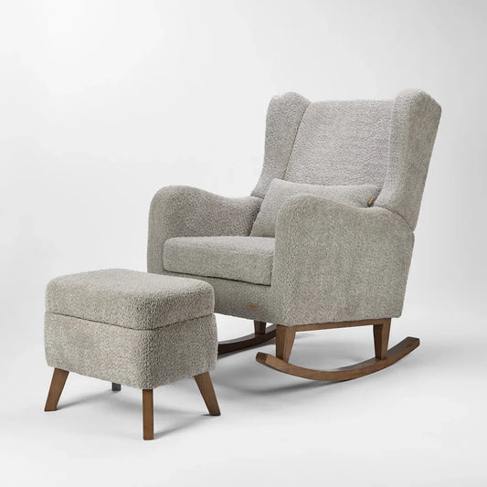 Tutti Bambini Harper Rocking Chair & Footstool - Cloud Grey