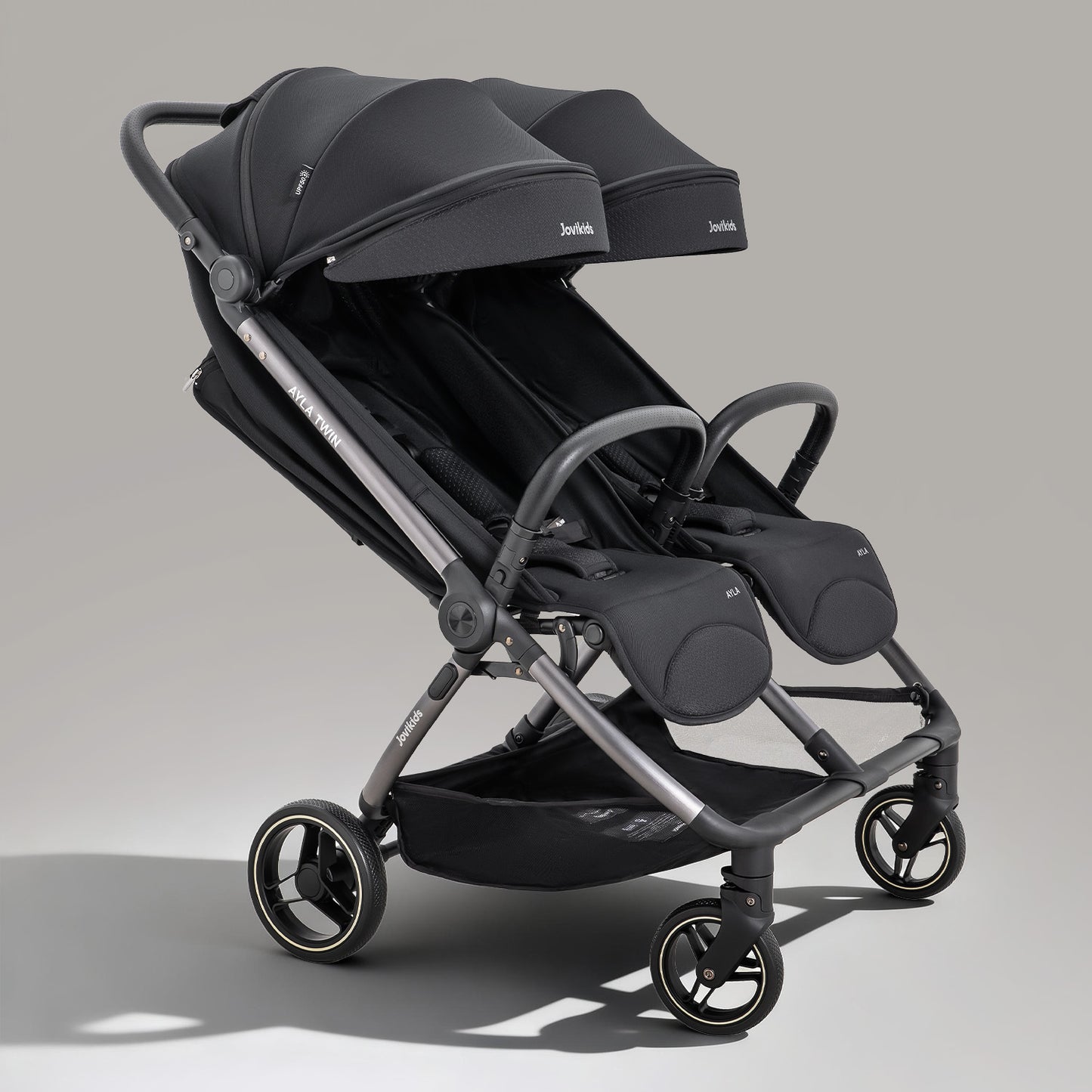 JoviKids Ayla Compact Twin Pushchair - Black