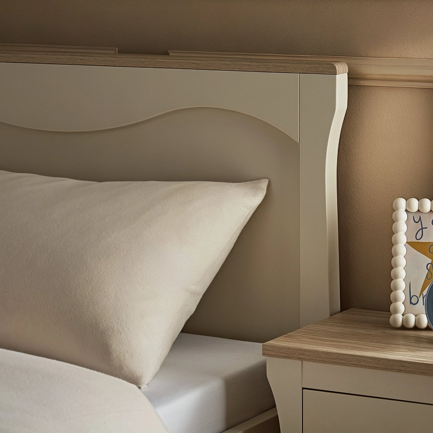 CuddleCo Clara Single Bed - Cashmere & Ash