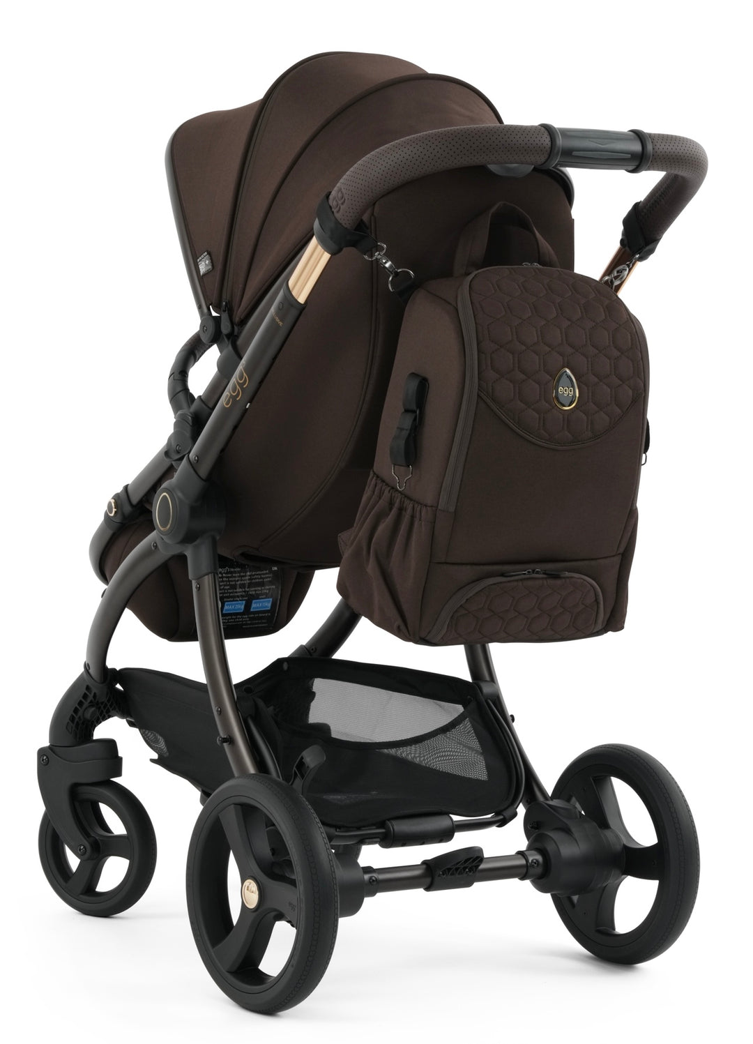 egg3 Luxury Maxi-Cosi Cabriofix i-Size Travel System Bundle - AINR Exclusive Turkish Coffee