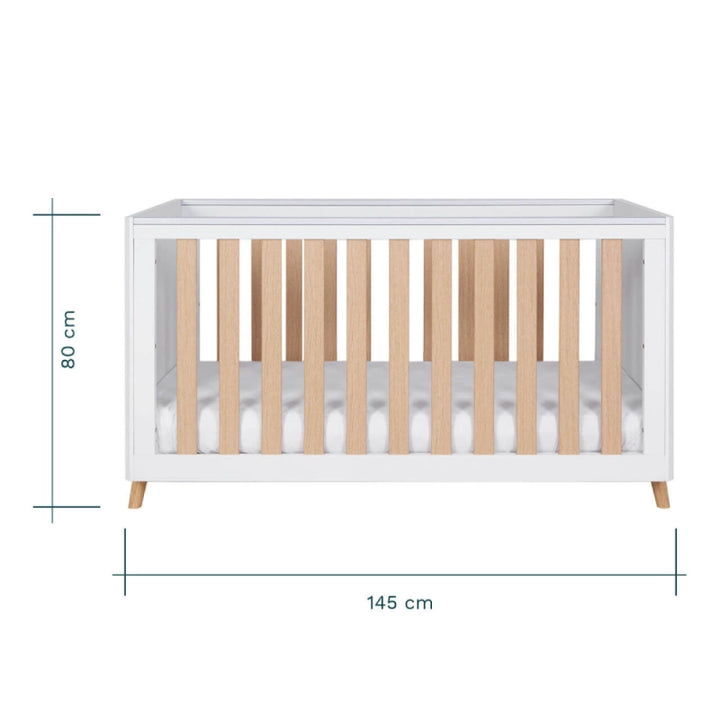 Tutti Bambini Fika 2 Piece Room Set - White/Light Oak