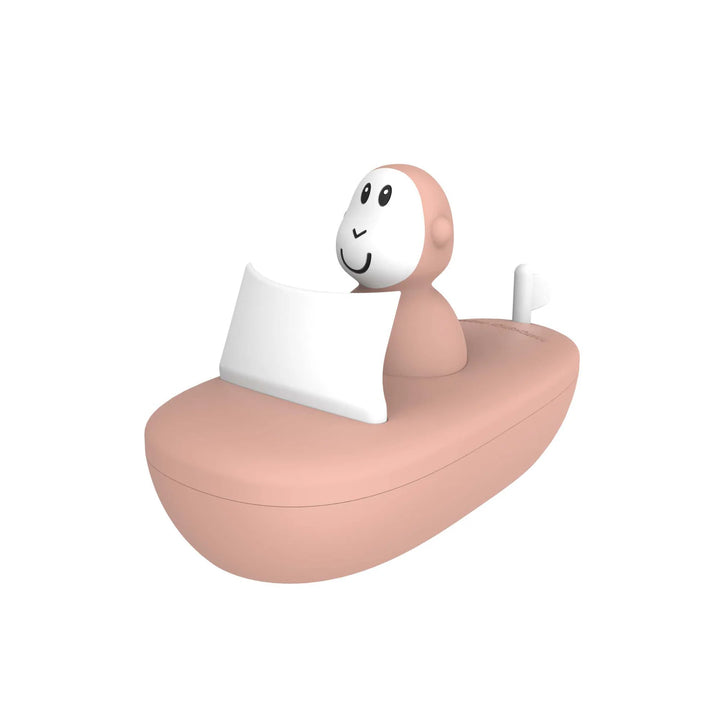 Matchstick Monkey Bathtime Boat Set - Dusty Pink