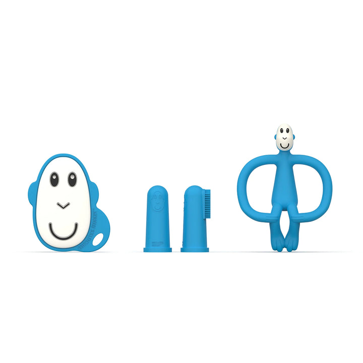 Matchstick Monkey Teether Starter Set - Blue