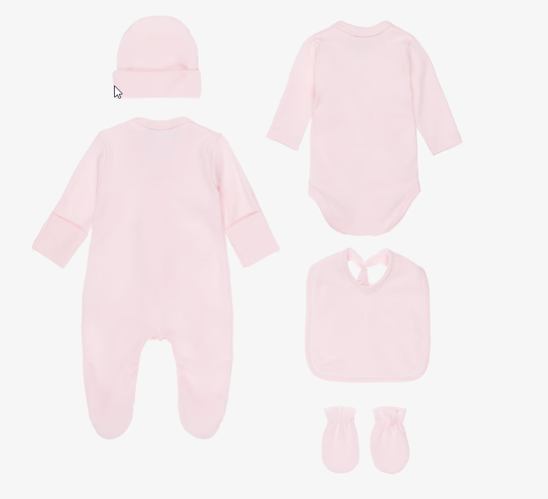Beau Kid Princess Cotton Babysuit Set - Pink