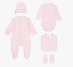 Beau Kid Princess Cotton Babysuit Set - Pink