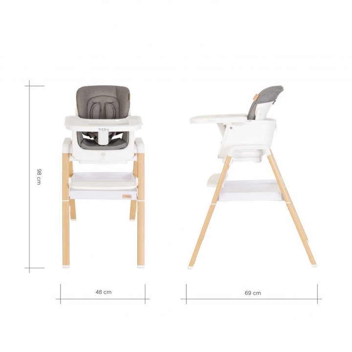 Tutti Bambini 2in1 Nova Highchair/Rocker Bundle-Oak/White