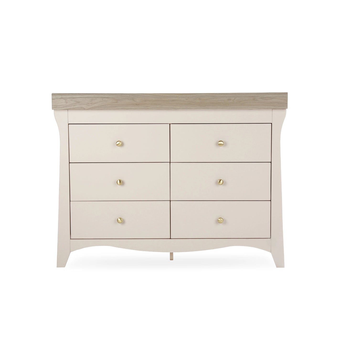 CuddleCo Clara 6 Drawer Dresser - Cashmere & Ash