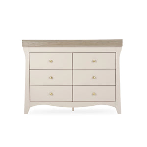 CuddleCo Clara 6 Drawer Dresser - Cashmere & Ash