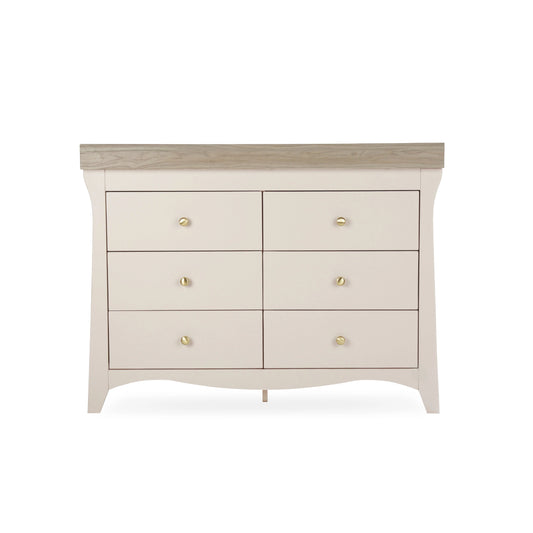 CuddleCo Clara 6 Drawer Dresser - Cashmere & Ash