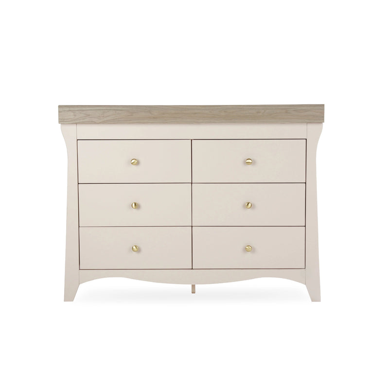 CuddleCo Clara 6 Drawer Dresser - Cashmere & Ash