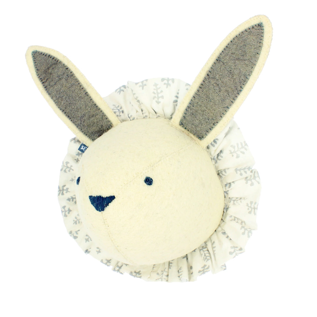 Fiona Walker Baby Rabbit with Vintage Ruff Head Mini - Cream