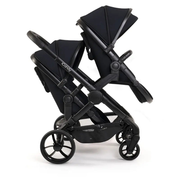 iCandy Peach 7 Double Pushchair Bundle -Black Edition