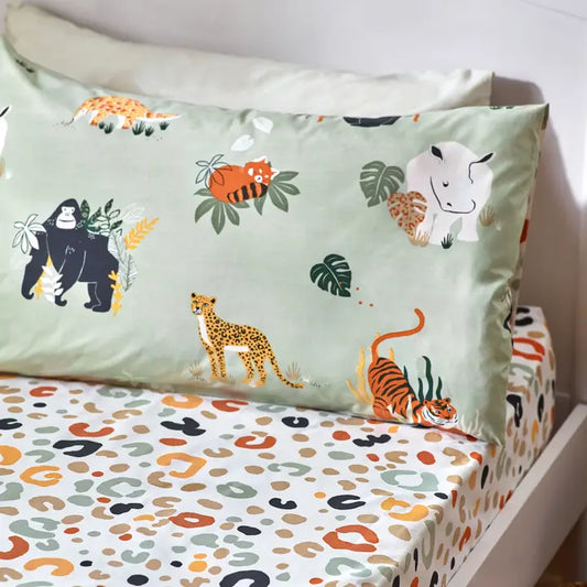 Wildlife Animal Print Fitted Cot Bed Sheet 70 x 140 cm
