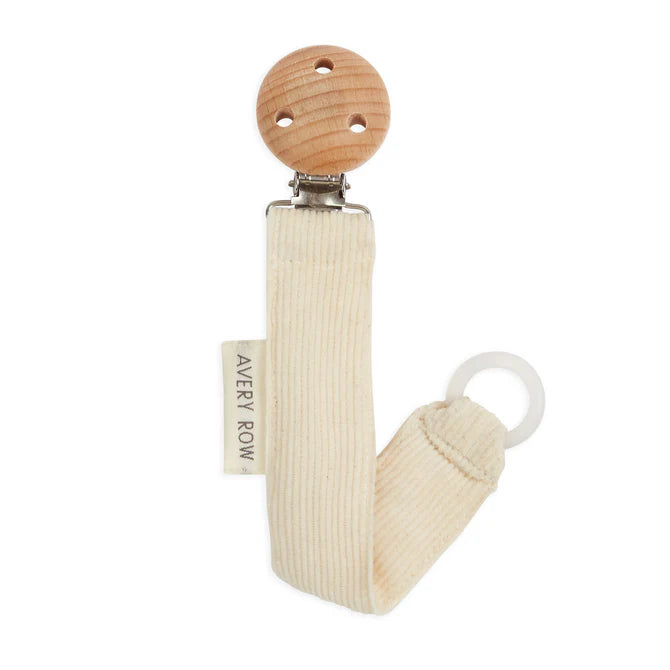 Avery Row Pacifier Holder - Cream Corduroy