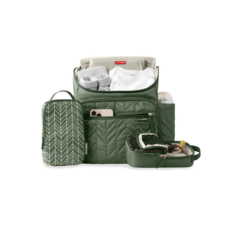 Skip Hop Forma Quilted Changing Backpack - Sage