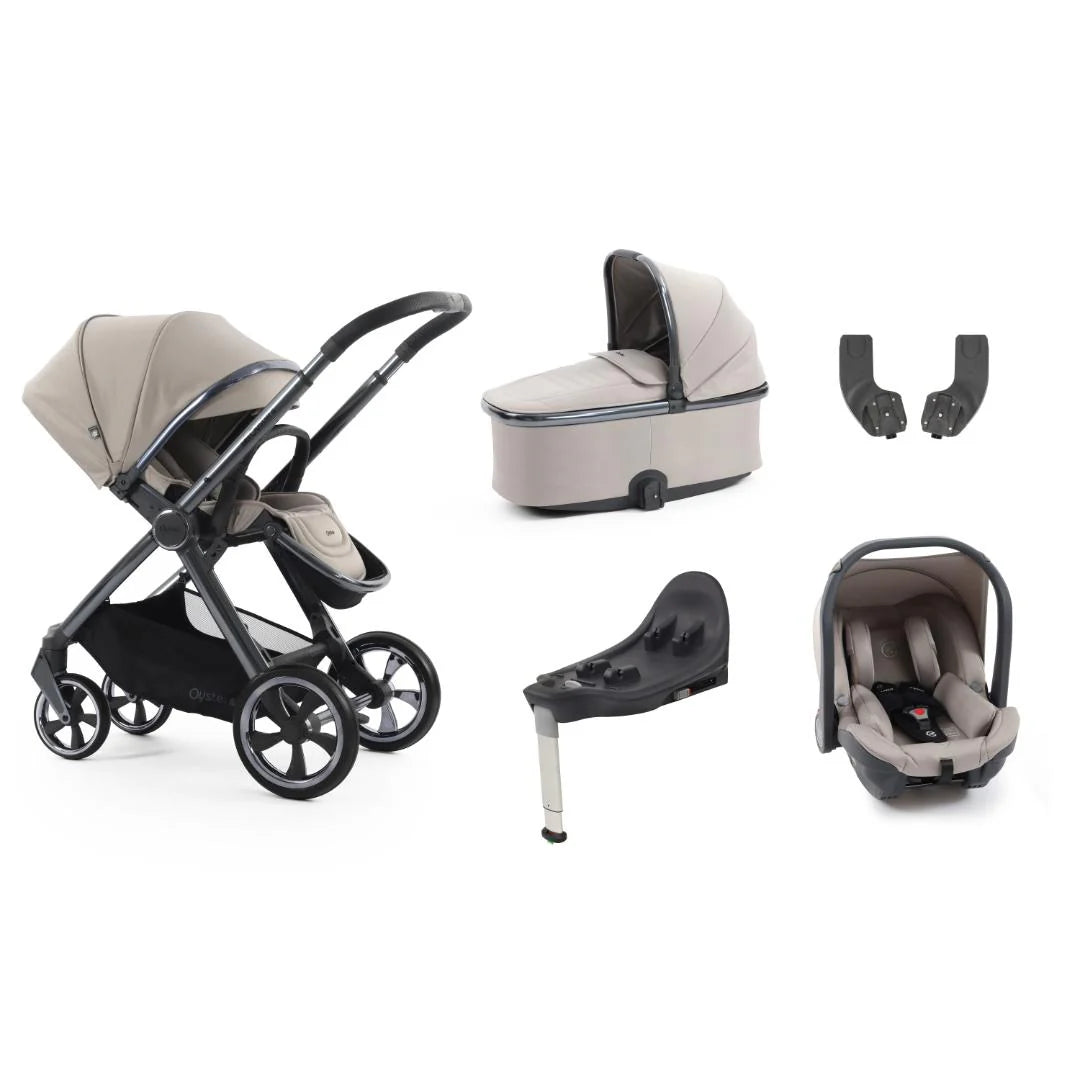 Oyster4 Travel System Bundle Inc Capsule Car Seat - Stone
