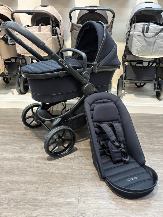 PRE LOVED iCandy Peach 7 Pram + Pushchair - Jet/Black