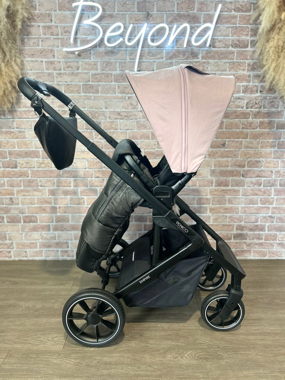 PRE LOVED Venicci Empire Compact Stroller in Silk Pink with Accessory Pack