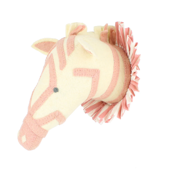 Fiona Walker Zebra with Vintage Ruff Mini Head - Pink