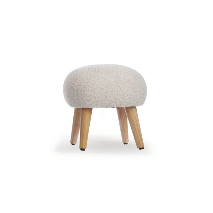 CuddleCo Etta Foot Stool - Boucle Mushroom