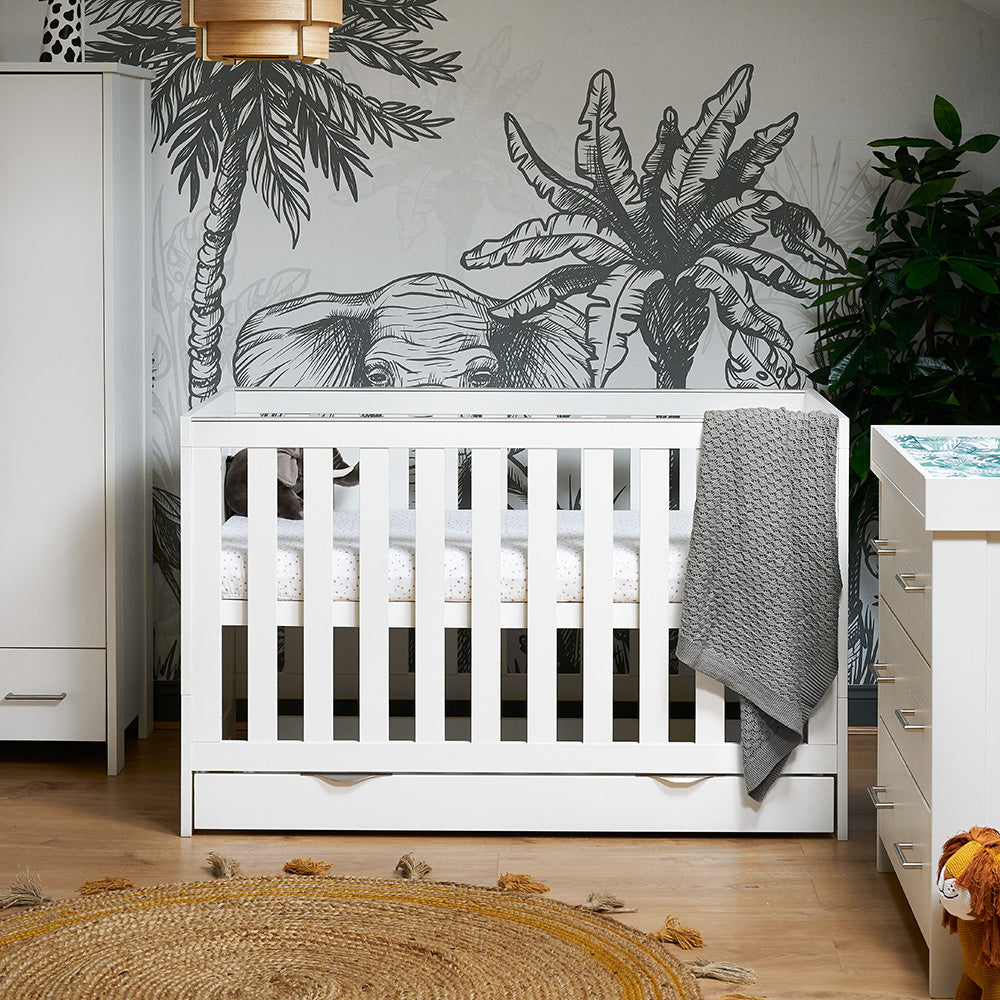 Obaby Nika Cot Bed - White Wash