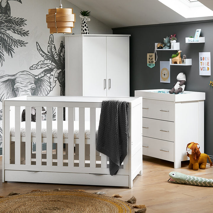 Obaby Nika 3 Piece Room Set - White Wash