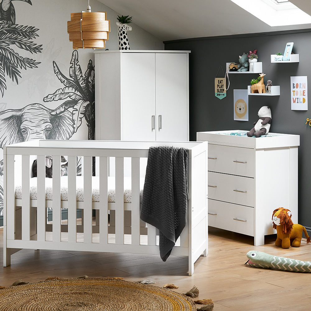 Obaby Nika 3 Piece Room Set - White Wash