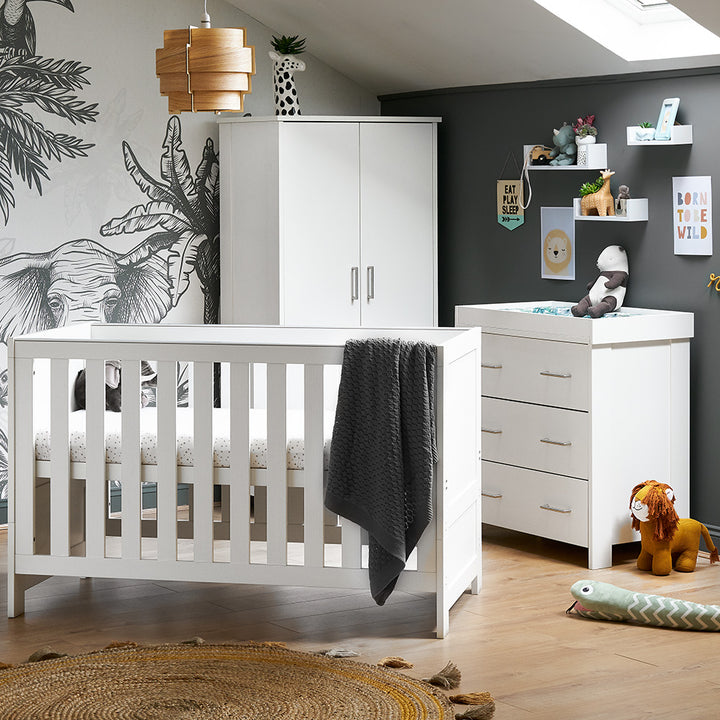 Obaby Nika 3 Piece Room Set - White Wash