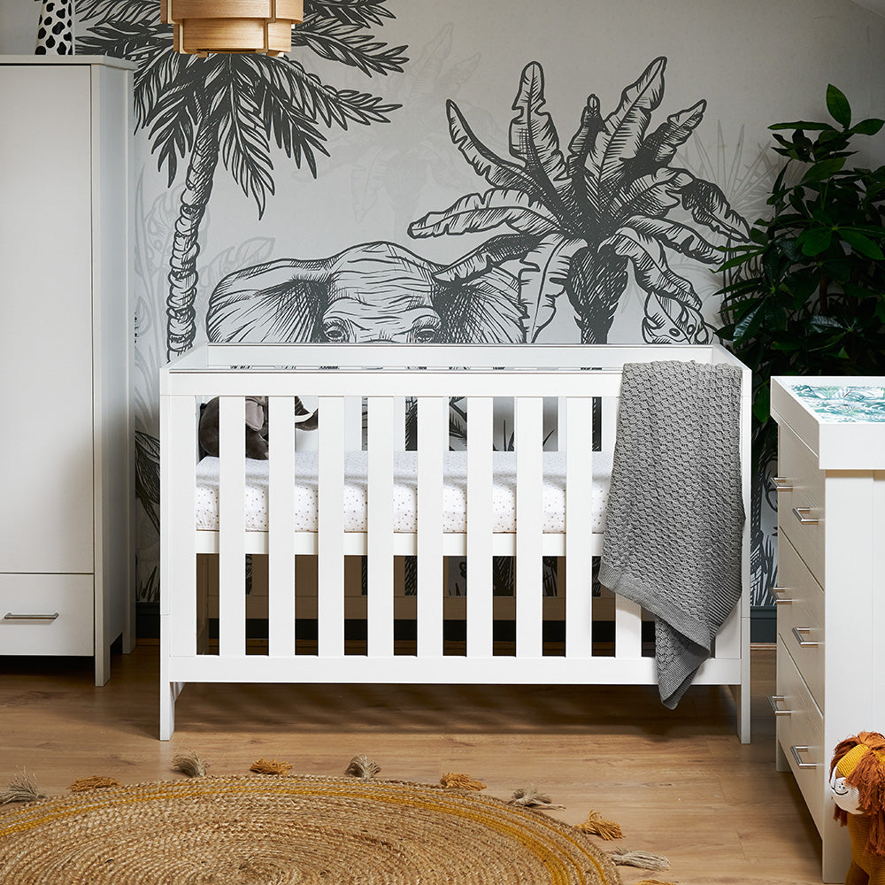 Obaby Nika Cot Bed - White Wash