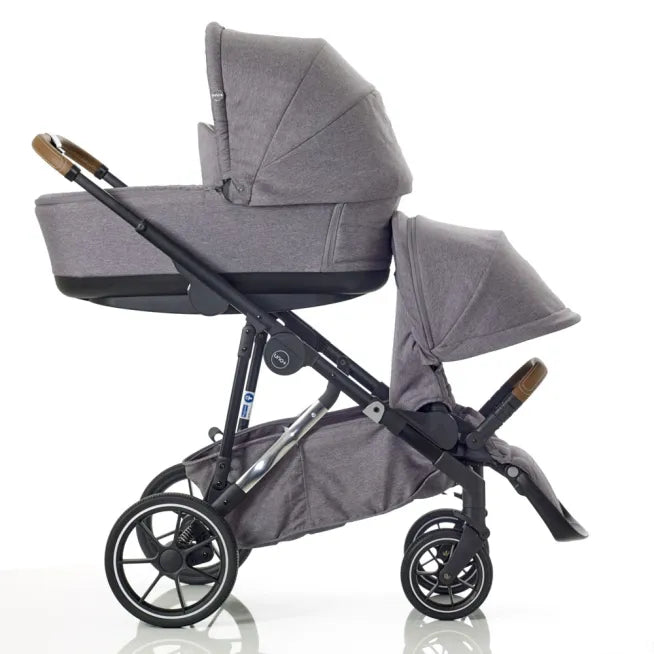 Mee-Go Uno+ Tandem Pushchair - Pearl Grey