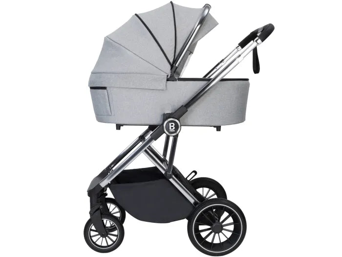 Babymore Chia Travel System Pecan with Base - Pearl Grey