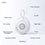 Zello Portable Pro White Noise Machine & Night Light
