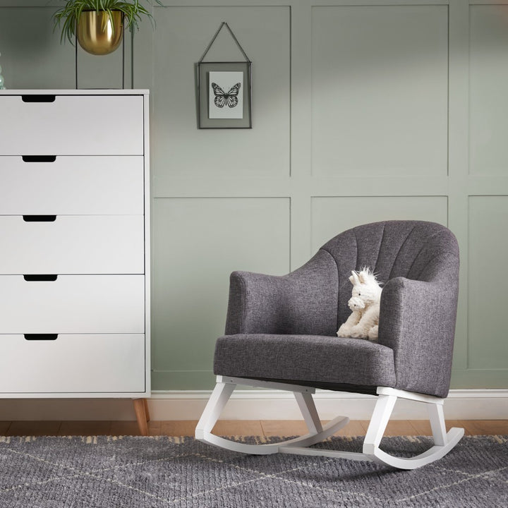 Obaby Round Back Rocking Chair – Dark Grey