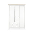 CuddleCo Clara 3 Door Triple Wardrobe - White & Ash