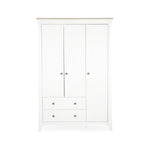 CuddleCo Clara 3 Door Triple Wardrobe - White & Ash