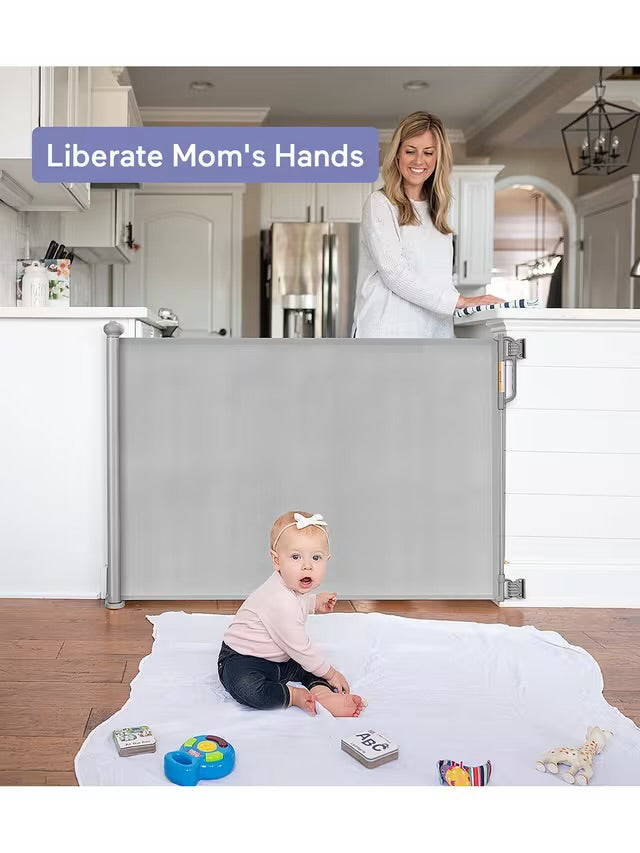 Momcozy Retractable Safety Gate - Grey