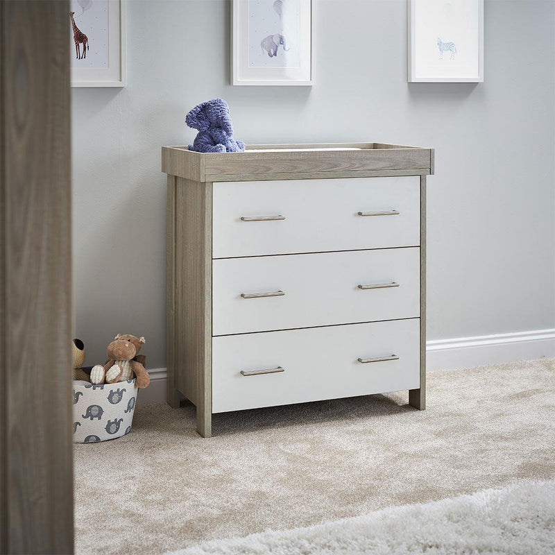 Obaby Nika 3 Piece Room Set - Grey Wash + White