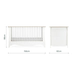 CuddleCo Clara Luxe 2 Piece Furniture Set - White & Ash