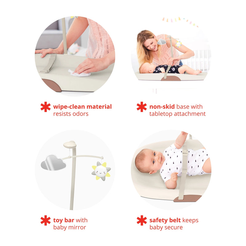 Skip Hop Nursery Style Wipe Clean Changing Pad - Oat