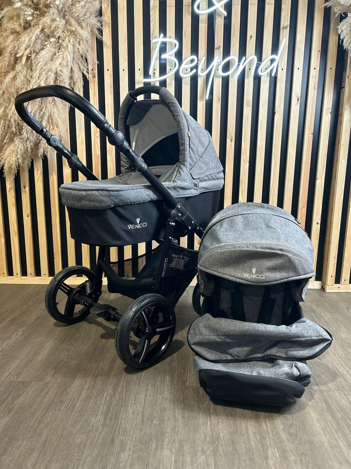 PRE LOVED Venicci Soft Carrycot + Pushchair - Grey