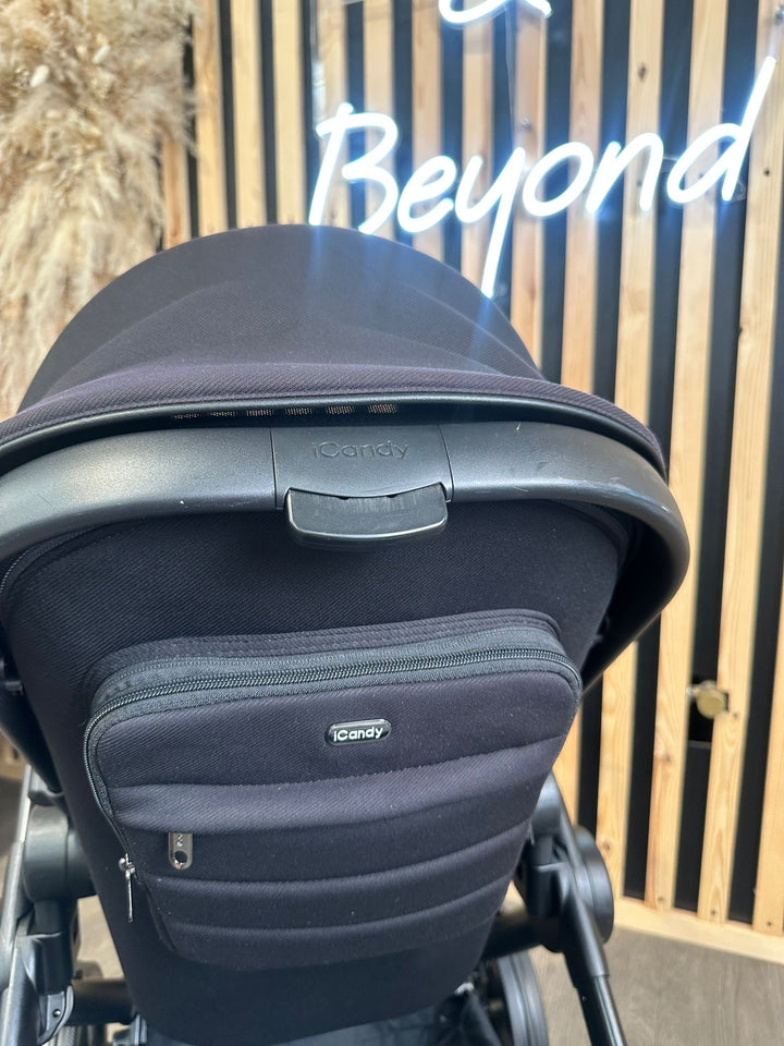 PRE LOVED iCandy Peach 7 Pram & Pushchair Including Accessories - Jet Black