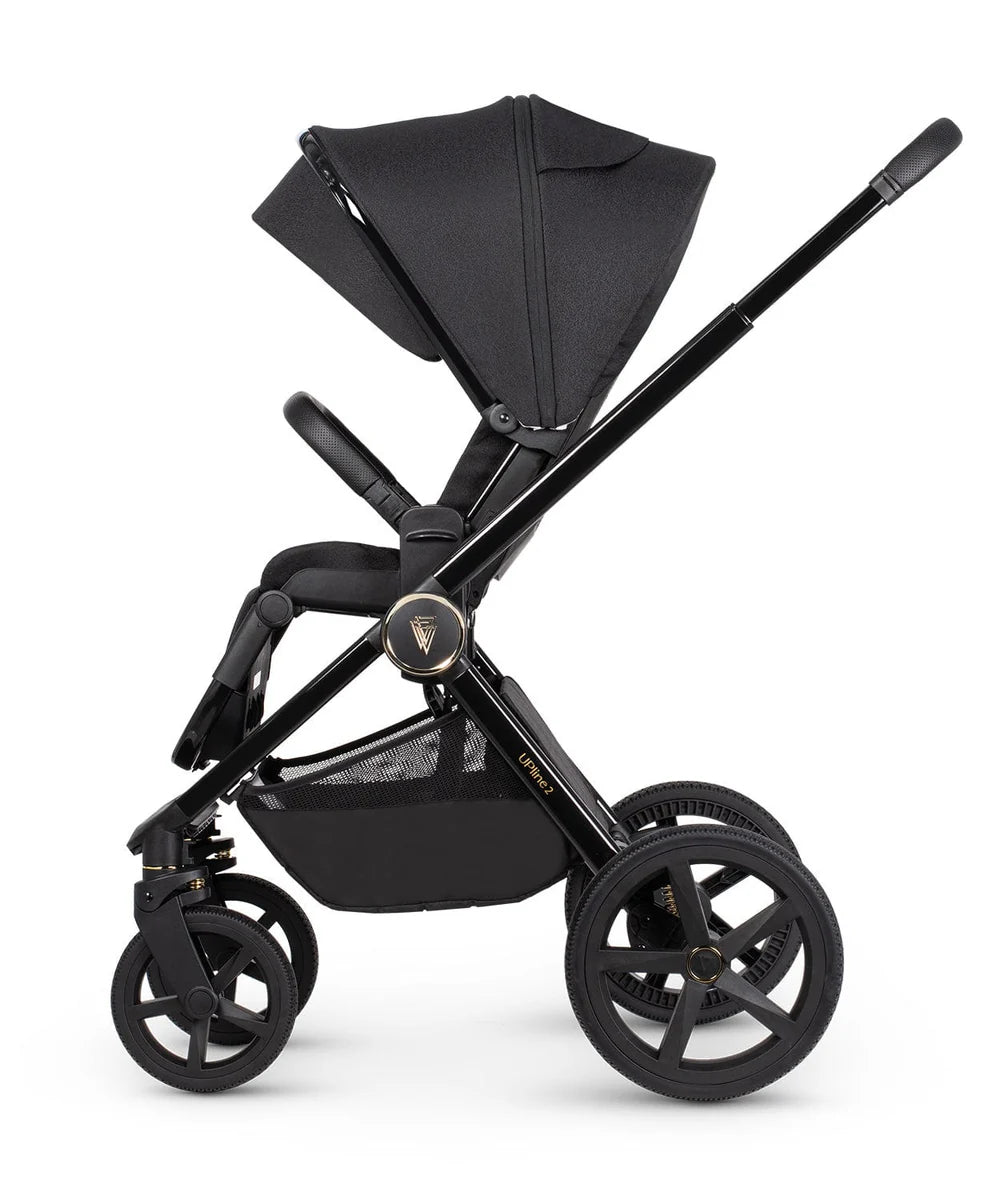 Venicci Upline2 4in1 Travel System Inc 360 Base - All Black