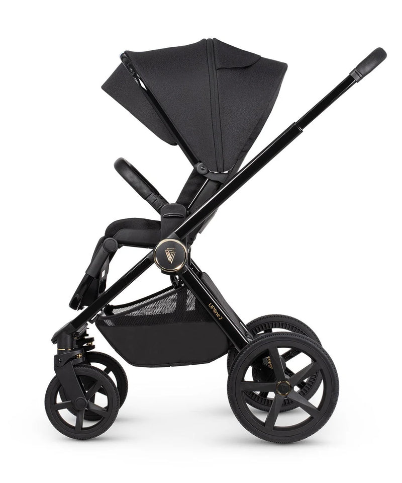 Venicci Upline2 4in1 Travel System Inc 360 Base - All Black