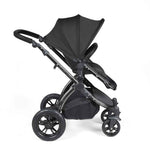 Ickle Bubba Stomp Luxe All-in-One i-Size Travel System with 360 Isofix Base (Nimbus) + Bubba&Me Bedside Crib – 14-Piece Bundle